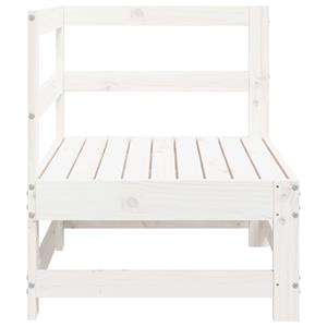 vidaXL Tuinhoekbank massief grenenhout wit