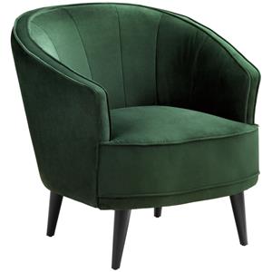 Vega Fauteuil Garbo; 86x75x84 cm (BxDxH); zitting dennengroen, frame zwart