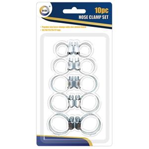 DID Slangklemmen set van 10x stuks - in 5 formaten - slangen vastzetten/afklemmen -