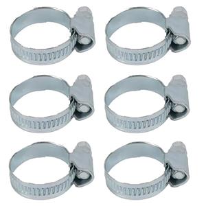 Talen Tools Slangklemmen - 6x - verzinkt staal - 16-25mm - slangen vastzetten/afklemmen -