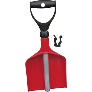 Eurokraft basic Telescopische handschep, lengte 100 mm, met clip, rood, vanaf 2 stuks