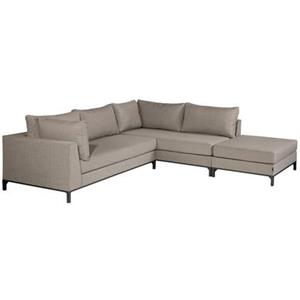 Exotan WOOOD Loungeset Rechts Buiten Sicilië - Taupe - 60x262x246