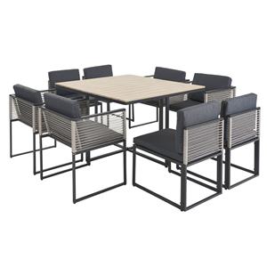 Praxis Dining Tuinset Monaco 9-delig 8 Personen
