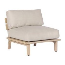 Max luuk Rider midden module aged teak finish incl. AW kussens light grey - 