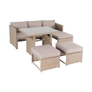 Sweeek  Wicker tuinset, 6 plaatsen