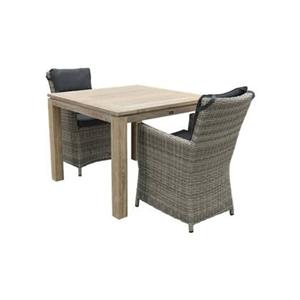 Van der Garde Tuinmeubelen VDG Mante Paloma Grijs|Rome grey 100 cm. - tuinset 3-delig