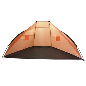 Summertime Beachshelter strandtent - oranje - 270 x 120 cm - Windscherm met draagtas -