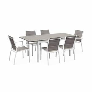 Sweeek  Aluminium tuinset 6 plaatsen