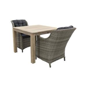 Van der Garde Tuinmeubelen VDG King Paloma Grijs|Rome grey 100 cm. - tuinset 3-delig