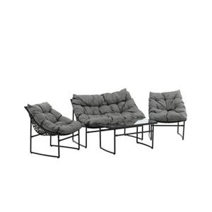 Fjôrd  Tuinset Zwart|Grijs - Staal - Tina