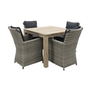 Van der Garde Tuinmeubelen VDG Mante Paloma Grijs|Rome grey 100 cm. - tuinset 5-delig