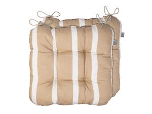 Livarno home Zitkussens Valencia/Miami, 2 stuks (gestreept, Beige)