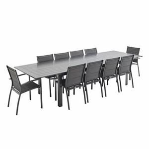 Sweeek  Uitschuifbare aluminium tuinset 10 plaatsen