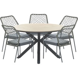 Garden Impressions Ross tuinset 6-delig mosgroen-light teak look