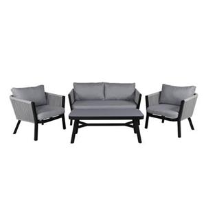 Fjôrd  Tuinset Zwart Lounge - Aluminium - Virya