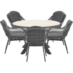 Garden Impressions Yima tuinset 6-delig licht grijs - Tulli tafel