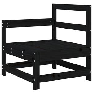 vidaXL Tuinhoekbanken 2 st massief grenenhout zwart