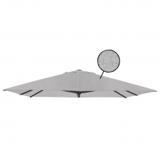 Rhino umbrellas Stokparasoldoek Rhino 300x300cm vierkant Light grey (olefin)