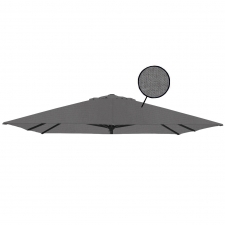 Rhino umbrellas Stokparasoldoek Rhino 300x300cm vierkant Dark grey (olefin)