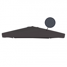 Rhino umbrellas Stokparasoldoek Rhino 400x300cm rechthoek dark grey met volant (polyester)