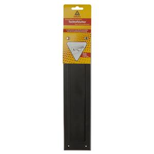 Deltafix Brievenbusborstel met klep - bruin - kunststof - x 8,3 cm - energiebesparende brievenbusklep -