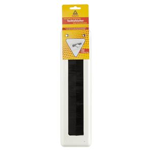 Deltafix Brievenbusborstel - wit - aluminium - x 9 cm - tochtafsluiter - energiebesparend -