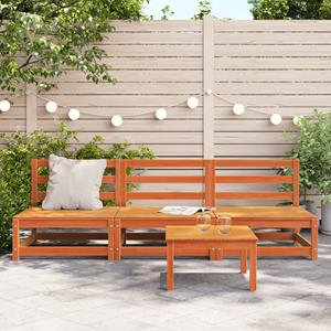 vidaXL Tuinbank zonder armleuning 3 st 70x70x67 cm grenenhout wasbruin