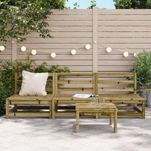 vidaXL Tuinbanken 3 st zonder armleuning 70x70x67 cm grenenhout