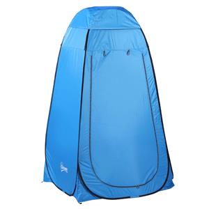 Outsunny Pop-up toilettent, mobiele camping douchetent, waterdichte omkleedcabine met binnenvak, 120 x 120 x 190 cm, Blauw | Aosom.nl