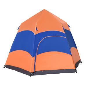 Outsunny Quick-Up tent, dubbelwandige familietent voor 4 personen, waterdicht en eenvoudig op te zetten, 300 x 300 cm, Groen | Aosom.nl