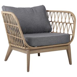 Vega Fauteuil Cassaro; 97x78x74 cm (BxDxH); zitting antraciet, frame bruin