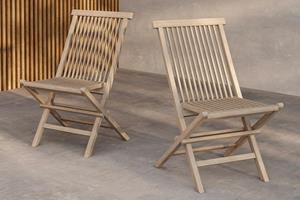 Nohr Inklapbare Tuinstoel Amberia Teakhout - Whitewash