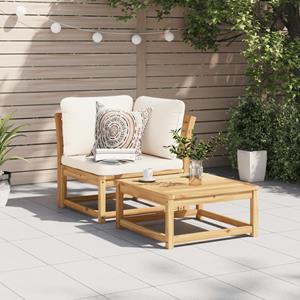 vidaXL Tuinhoekbank met kussens 73x73x65 cm massief acaciahout