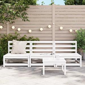 vidaXL Tuinbank zonder armleuningen 3 st 70x70x67 cm grenenhout wit