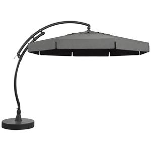 Sungarden Zweefparasol Met Voet Easy Sun Klassiek Titanium Ø350cm
