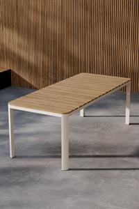 Nohr Tuintafel Anndria 210 x 90cm - Beige/Houtlook