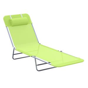 Outsunny ligstoel, verstelbare loungestoel voor buiten, weerbestendig, comfortabel, 2-poot ontwerp, 4 kleuren beschikbaar | Aosom.nl