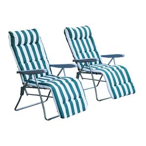 Outsunny klapstoel, ligstoel en relaxstoel, weerbestendig, comfortabel, ideaal voor tuin en balkon, eenvoudig op te bergen, grijs | Aosom.nl