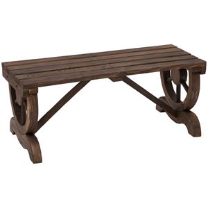 Outsunny tuinbank, robuust en stijlvol, massief hout, weerbestendig, perfect voor buitengebruik, 120 x 60 x 80 cm, bruin | Aosom.nl