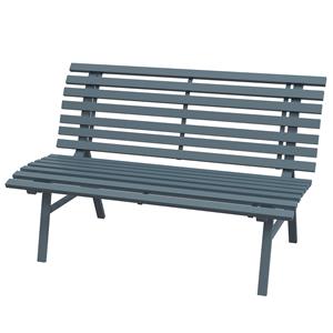 Outsunny Tuinbank Zitbank Parkbank, Latontwerp, Weerbestendig, Aluminium, 123 x 67 x 79 cm, Blauw