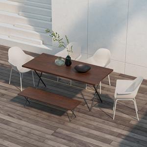 Outsunny 4-delige set tuinstoelen, weerbestendig, modern design, comfortabel, 59 x 55 x 84 cm, perfect voor buiten, grijs | Aosom.nl