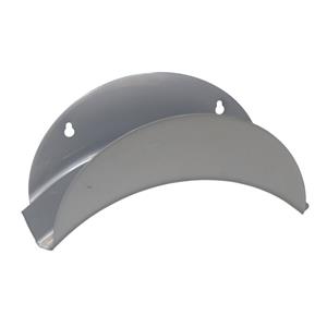 Pro Garden Tuinslanghouder metaal - zilver - 28 x 13 x 13 cm - wandbevestiging -