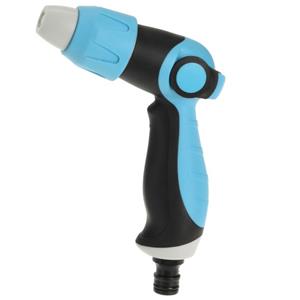 Pro Garden Tuinslang water geven sproeikop - zwart/blauw - 10 functies - kunststof -