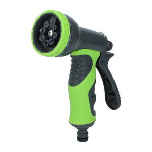 Kinzo Tuinslang water geven sproeikop - zwart/groen - 8 functies - kunststof -