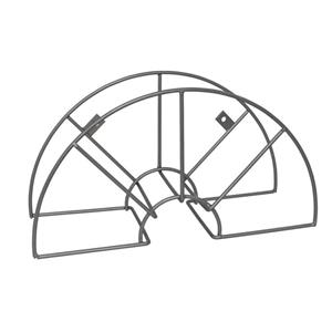 Pro Garden Tuinslanghouder metaal - zilver - 43 x 16 x 23 cm - wandbevestiging -