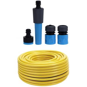 Hendrik Jan Tuinslang 15 meter - gewapend/anti knik - 13mm - met koppelstukken/spuitstuk set -