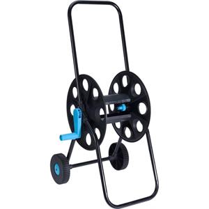 Pro Garden Tuinslang haspel/trolley voor meter slang zwart -