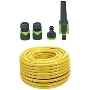 Hendrik Jan Tuinslang 25 meter - gewapend/anti knik - 13mm - professional - met koppelstukken/spuitstuk -