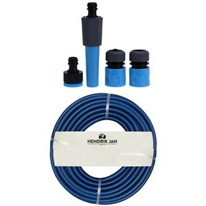 Hendrik Jan Tuinslang 25 meter - gewapend/anti knik - 13mm - professional - met koppelstukken/spuitstuk -