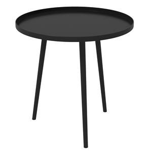 Outsunny bijzettafel, multifunctionele salontafel, stevig staal, weerbestendig, perfect voor tuin en terras, 60 x 60 x 45 cm, zwart | Aosom.nl